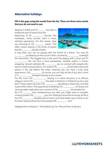 Alternative holidays