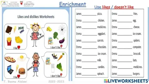 Likes - doesn't like