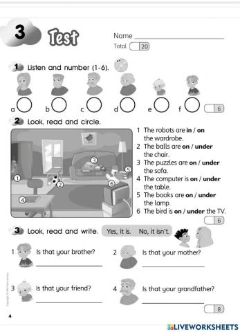 Smsrt Junior 2 unit3 test