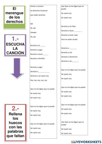 Merengue de los derechos de los niños y niñas