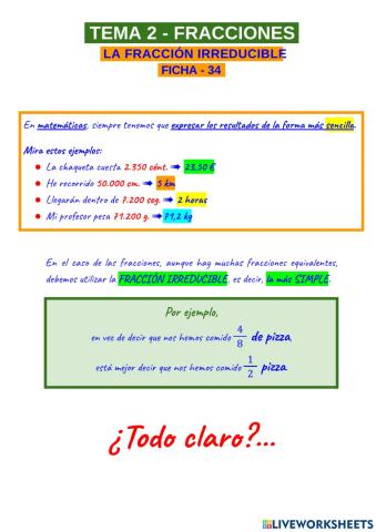 Fracción irreducible