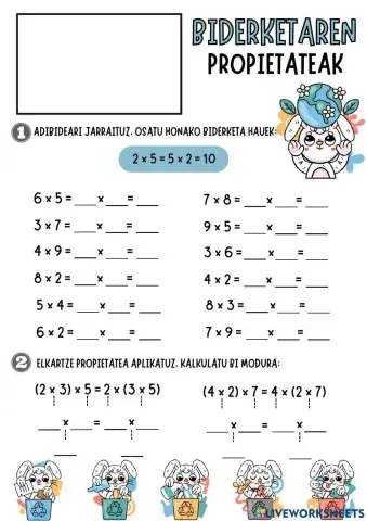 Biderketaren propietateak