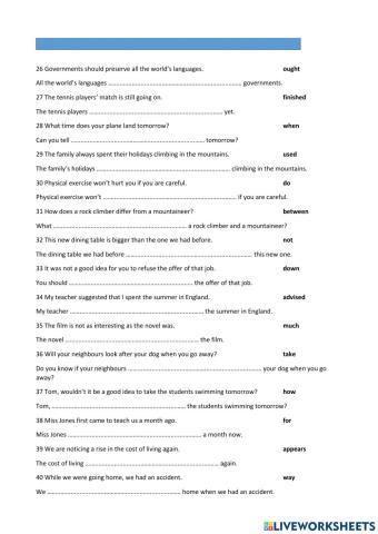 B2 First Transformations