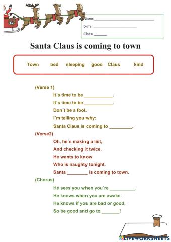 SANTA CLAUS IS COMING TO TOWN