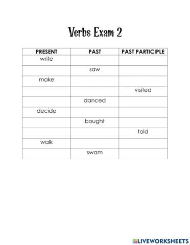 Verbs 2