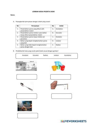 Lembar kerja perpindahan kalor