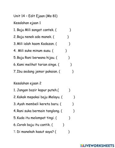 Tahun 1 Unit 14 Ms 81