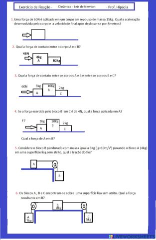 Dinâmica e as leis de Newton