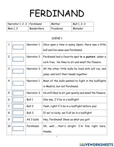 111 Reader's Theater - the story of Ferdinand