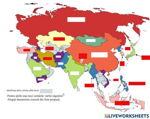 Tări din Asia