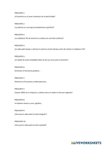 Soldadura TIG de aluminio