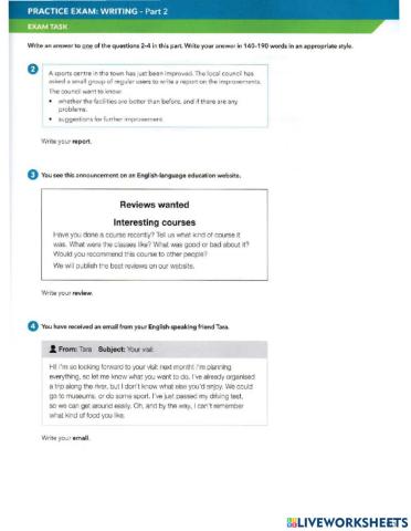 Writing part 2 fce by marni