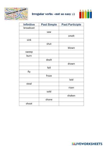 Irregular verbs