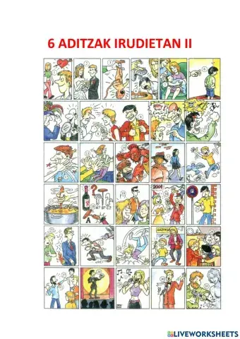 6 aditzak irudietan ii