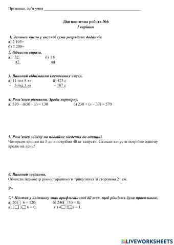 Діагностична робота №6