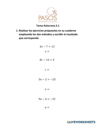 Ecuaciones de primer grado