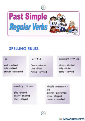 Regular verbs - past