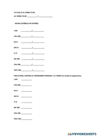 Verb to be in spanish