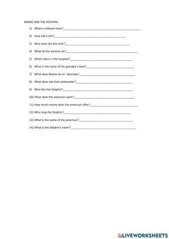 Maisie and the dolphin 1