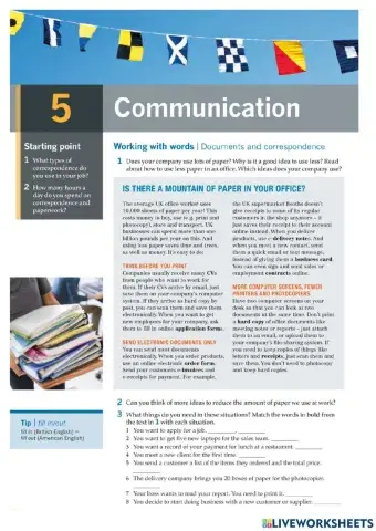 Documents and correspondence