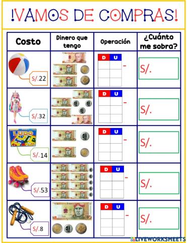 Aprendemos restas jugando