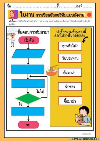 ใบงาน 03 การเขียนผังงาน