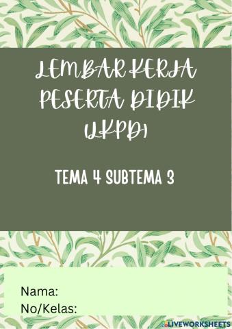 LKPD TEMA 4 SUBTEMA 3