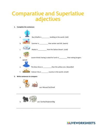 Comparative and Superlative