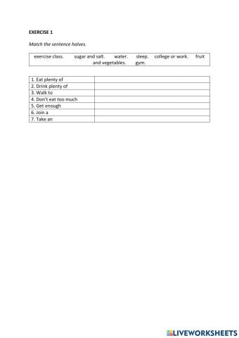 IE0, Unit 8, Reading and Writing, Exercise 1