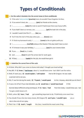 Types of Conditionals