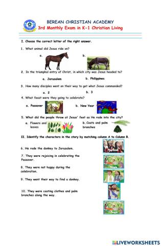 Pre-K Nov Exam CL