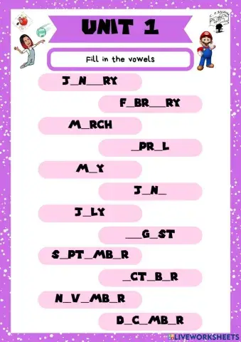 4th grade. Unit 1. Sheet 1