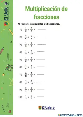 Multiplicación de fracciones
