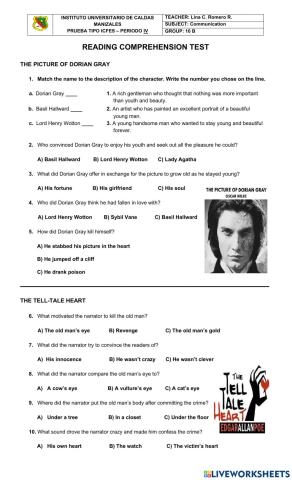 The Picture of Dorian Gray - The Tell-Tale Heart