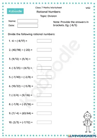 Rational Numbers (Division)