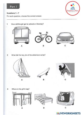 B1 Preliminary FOR SCHOOLS Practice Test Plus - TEST 2