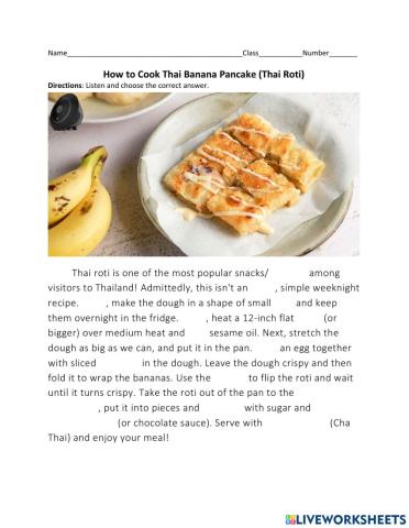 How to cook Thai Roti