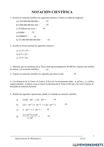 Notación científica