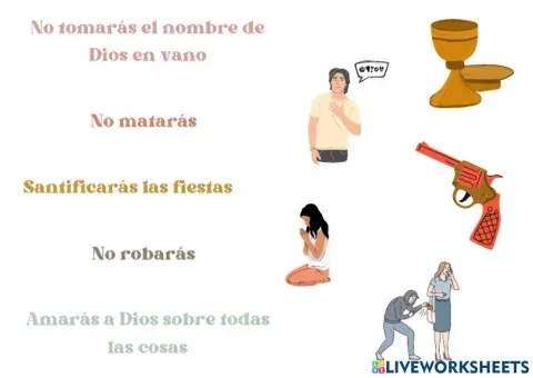 Número e imagen 10 mandamientos