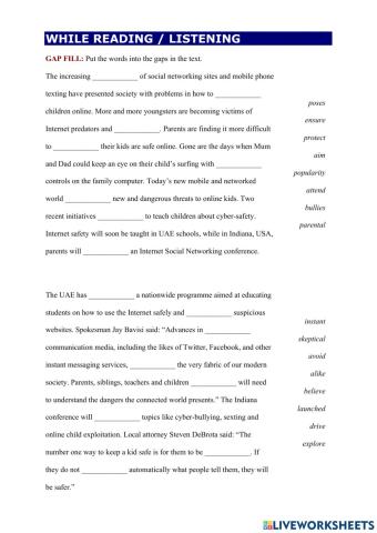 YL12-Plus Activity 2-Internet Safety