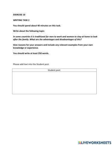 IE1, Unit 7, Writing, Exercise 10