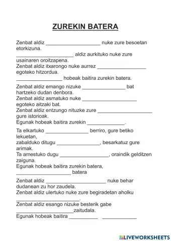 Zurekin batera kanta