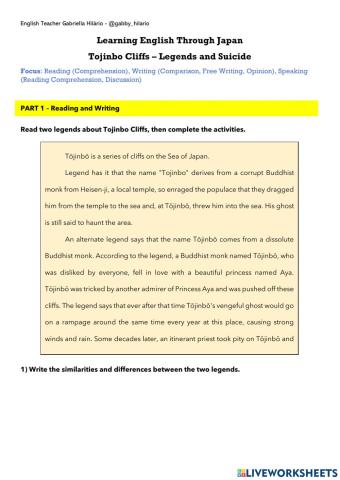 Learning English Through Japan Tojinbo Cliffs – Legends and Suicide