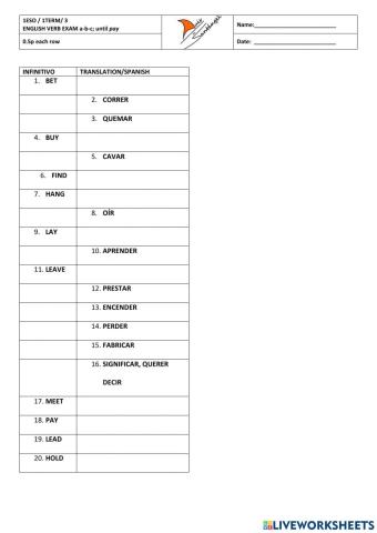 1ESO VERBOS PAY (1TERM)