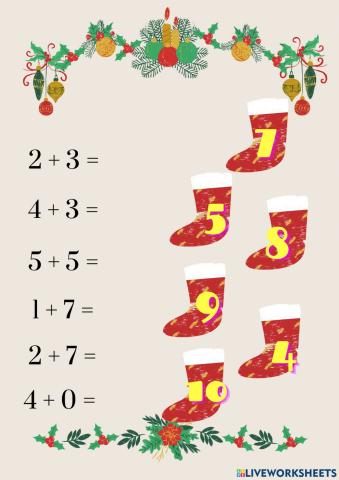 Adunarea numerelor de la 0 la 10