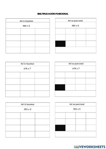 Multiplicación posicional
