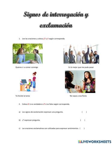Signos de interrogacion y exclamacion