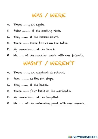 Verb to be (Past simple)