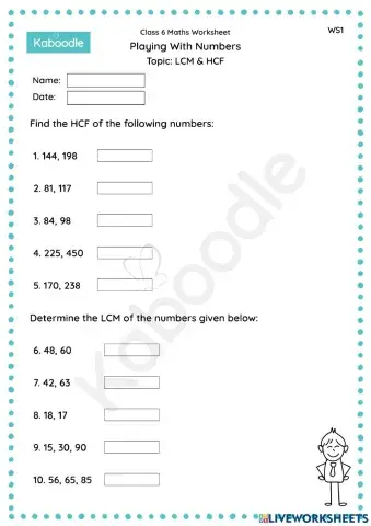 Playing With Numbers (LCM & HCF)