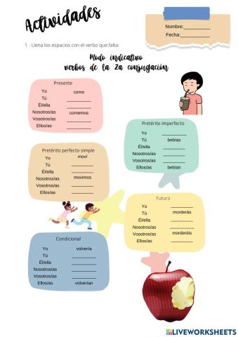 Verbos segunda conjugación